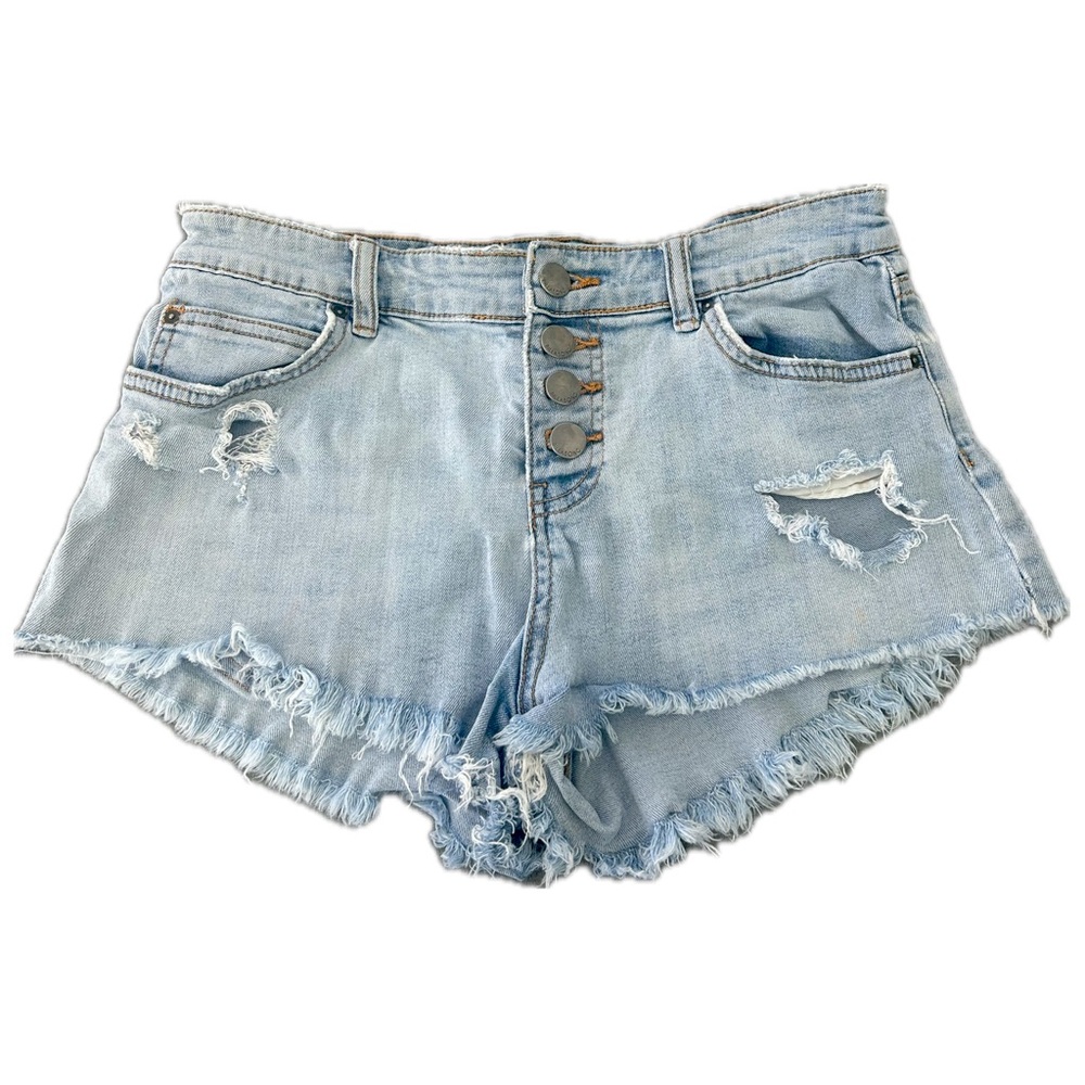 Billabong Light Wash Distressed Jean Shorts